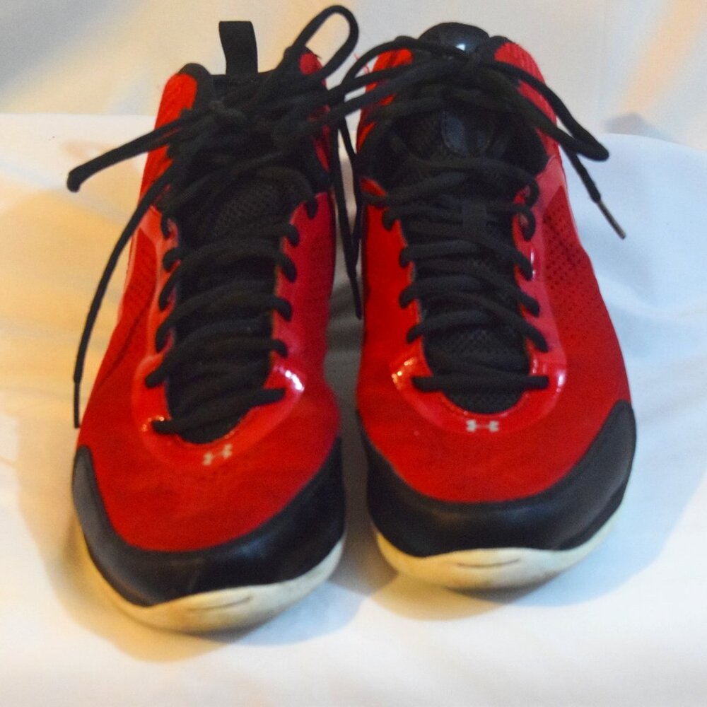 Under Armour Mens Red Basketball Shoes SZ 10.5 (Excellent Condition)